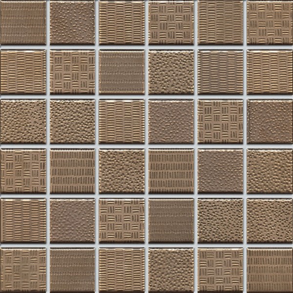 Agrob Buchtal Kiano Messing Mosaikfliese 5X5 Art.-Nr. 283112H - Steinoptik Fliese in Braun