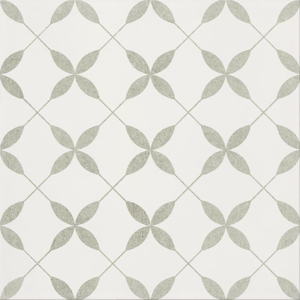 Meissen Patchwork Concept Clover Grey Pattern Dekorfliese 29,8x29,8 Art.-Nr. OP867-007-1 - Fliese in Grau/Schlamm