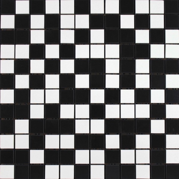 FKEU Kollektion Marmoroptik Nero/White Mosaikfliese 30x30 (2,3x2,3) Art.-Nr. FKEU001184