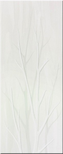 Steuler Silk Twigs White Wandfliese 33x80 Art.-Nr.: 33106 - Modern Fliese in Weiß