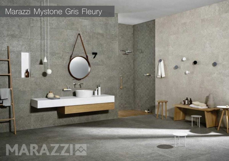 Marazzi Mystone Gris Fleury Taupe Bodenfliese 30x120 - Inspiration und Ambiente 