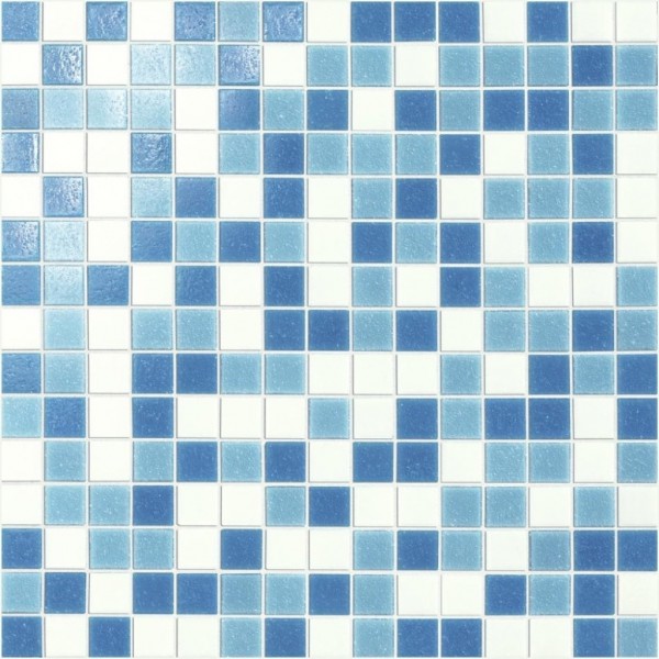 Marazzi Sistem_V-Glass Mosai Turchese Mix Mosaikfliese 32,7x32,7 Art.-Nr.: ML4P - Modern Fliese in Blau