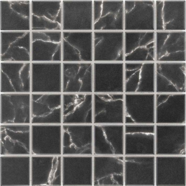Bärwolf Grip Marmor Schwarz Mosaikfliese 31,4x31,4 R10/B Art.-Nr. GTM-20001