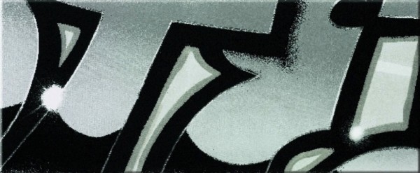 Steuler Graffiti Schwarz Weiss Wandfliese 33x80/0,8 Art.-Nr.: 33013 - Betonoptik Fliese in Farbmix